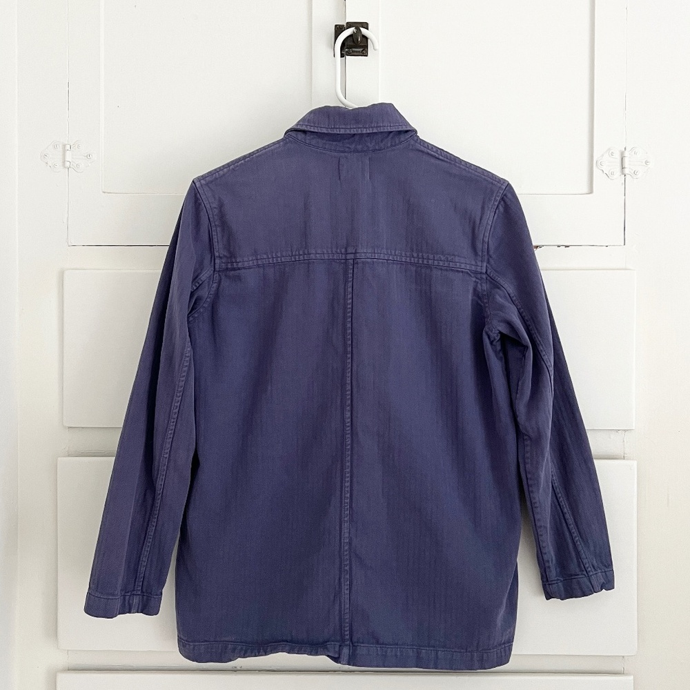 First Rite Twill Work Jacket French Blue Utility Chore Coat Small - Picture 7 of 10